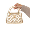 Chanel Champagne Metallic Gold Leather Small Kelly Shopping Bag