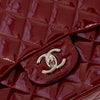 Chanel Red Patent Leather Jumbo Double Flap Classic Bag