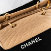 Chanel Beige Leather Grand Shopper Tote Bag