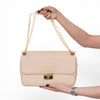 Chanel Beige Chic With Me Leather Flap Bag