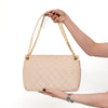 Chanel Beige Chic With Me Leather Flap Bag