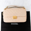 Chanel Beige Chic With Me Leather Flap Bag