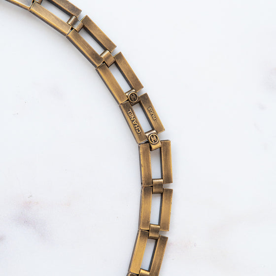 Chanel Vintage Antique Gold Tone Chain Link Belt