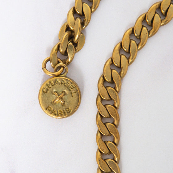 Chanel Vintage Chain Belt Button Charm