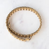 Chanel Vintage Gold Tone And Beige Lambskin Chain Belt