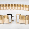 Chanel Vintage Gold Tone And Beige Lambskin Chain Belt