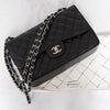 Chanel Black  Caviar Leather Jumbo Double Flap Classic Bag