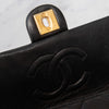 Chanel Vintage Black Leather Square Flap Bag