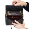 Chanel Vintage Black Leather Square Flap Bag