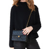 Chanel Vintage Black Leather Square Flap Bag