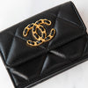 Chanel 19 Black Leather Flap Purse