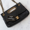 Chanel A Real Catch Black Leather Flap Bag