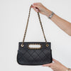 Chanel A Real Catch Black Leather Flap Bag