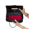 Chanel A Real Catch Black Leather Flap Bag