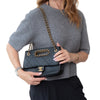 Chanel A Real Catch Black Leather Flap Bag