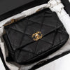 Chanel 19 Black Goatskin Leather Flap Bag