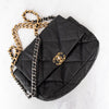 Chanel 19 Black Goatskin Leather Flap Bag