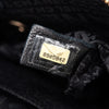 Chanel Black Vintage Applique Camelia Easy Flap Bag