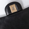 Chanel Black Vintage Applique Camelia Easy Flap Bag