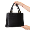 Chanel Vintage CC Black Caviar Leather Tote Bag