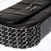 Chanel Vintage Black Multi Chain Chocolate Bar Quilted  Flap Bag