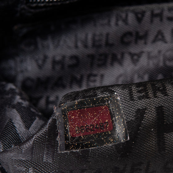 Chanel Vintage Black Multi Chain Chocolate Bar Quilted  Flap Bag