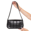 Chanel Vintage Black Multi Chain Chocolate Bar Quilted  Flap Bag