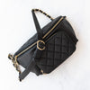 Chanel Black Caviar Quilted Business Affinity Belt Bum Bag
