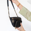 Chanel Black Caviar Quilted Business Affinity Belt Bum Bag