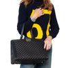 Chanel Boy Black Caviar Leather Tote Bag