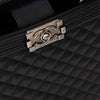 Chanel Boy Black Caviar Leather Tote Bag