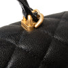 Chanel Black Caviar Leather Top Handle Mini Rectangular Bag