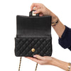 Chanel Black Caviar Leather Top Handle Mini Rectangular Bag