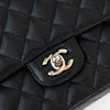 Chanel Black Caviar Leather  Medium Classic Double Flap Bag