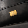Chanel Black Chaine Lettre Quilted Leather Square Flap Bag