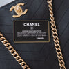 Chanel Black Chevron Statement Shopping Tote Leather Bag