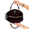 Chanel Black Chevron Statement Shopping Tote Leather Bag