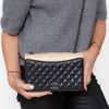 Chanel Quilted Ballerina Black And Cream Leather Flap  Bag