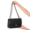 Chanel Black  Caviar Leather Jumbo Double Flap Classic Bag