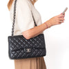 Chanel Black  Caviar Leather Jumbo Double Flap Classic Bag