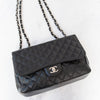 Chanel Black Caviar Leather Jumbo Single Flap Classic Bag