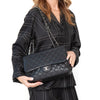 Chanel Black Caviar Leather Jumbo Single Flap Classic Bag