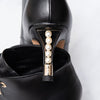 Chanel Black Leather Lace Up Ankle Boots