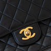 Chanel Vintage Black Quilted Lambskin Parent And Child Bag