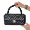 Chanel Vintage Black Quilted Lambskin Parent And Child Bag
