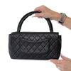 Chanel Vintage Black Quilted Lambskin Parent And Child Bag