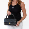Chanel Vintage Black Quilted Lambskin Parent And Child Bag