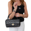 Chanel Vintage Black Quilted Lambskin Parent And Child Bag