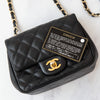 Chanel Mini Square Black Lambskin Leather Flap Bag