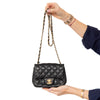 Chanel Mini Square Black Lambskin Leather Flap Bag